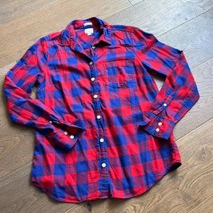 J.Crew Boy Fit Flannel in Poppy Plaid